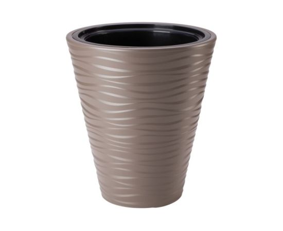 Plastic flower pot FORM PLASTIC Sahara Dunes round 2720-068 Ø30 brownie