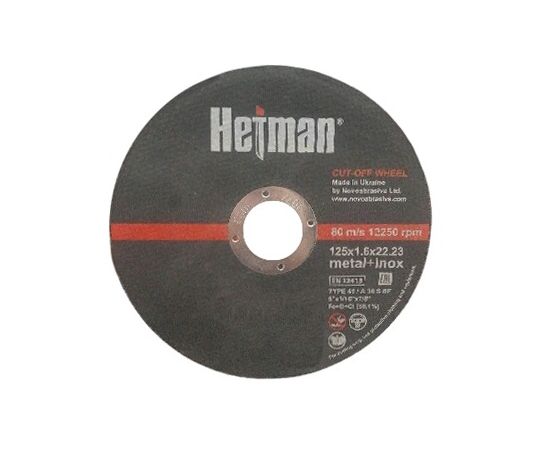 Диск отрезной по металлу Hetman 41 14А 125x1.6x22.23 мм