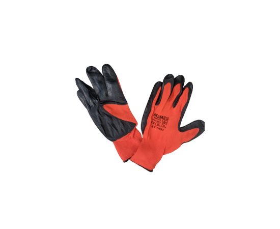 Red glove with black nitrile coating M2M 300/121 S9