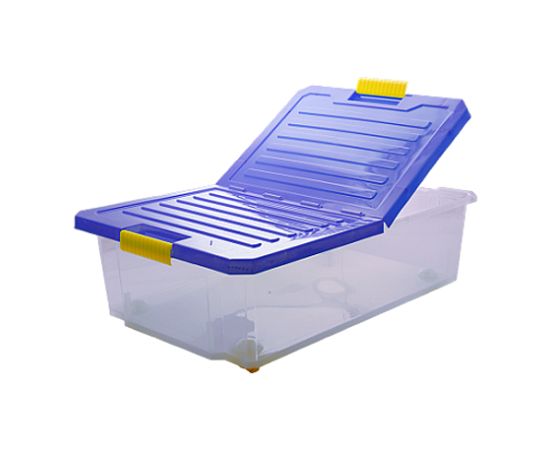 Ящик для хранения Plastik Repablik Unibox 30 л на роликах синий лего