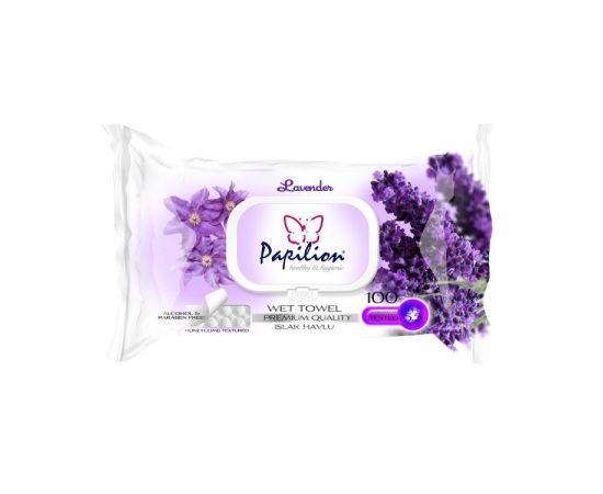 სველი ხელსახოცები Papilion lavender 100 ც