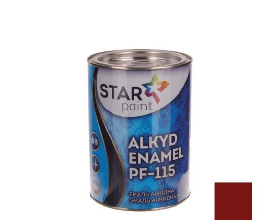 Эмаль алкидная STAR PAINT ПФ-115 76 Темно вишневый 0.9 кг