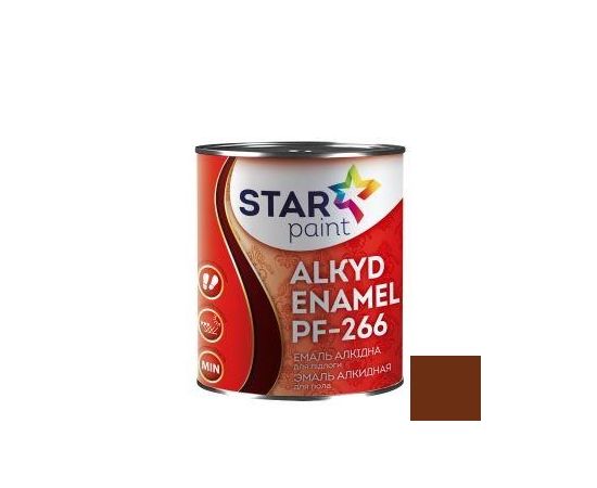Alkyd enamel for the floor STAR PAINT ПФ-266 85 yellow-brown 0.9 kg