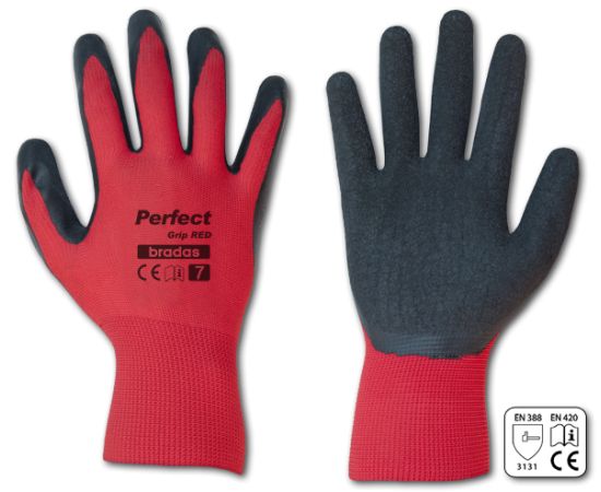 Gloves PERFECT GRIP RED latex, 11, BRADAS  RWPGRD11