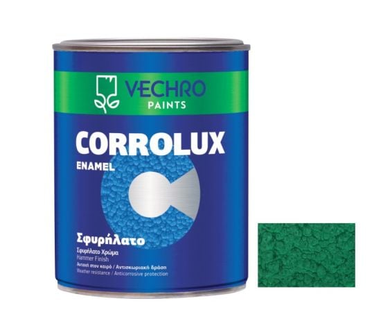 ემალი ანტიკოროზიული ლითონისთვის Vechro Corrolux hammered N 70 მწვანე ნახევრად პრიალა 750 მლ