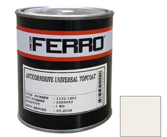 Краска антикоррозионная для металла Ferro 3:1 матовая белая 1 кг