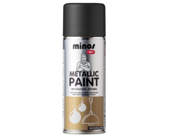სპრეი-საღებავი Evochem Minos Metallic Paint 400 მლ შავი