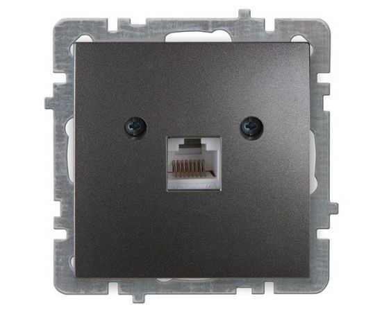 Computer socket Nilson TOURAN Lux 24160445 1 sectional RJ45 CAT 6 anthracite