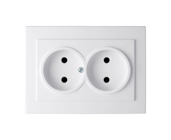 Power socket without grounding Nilson TOURAN 24111024 2 sectional white