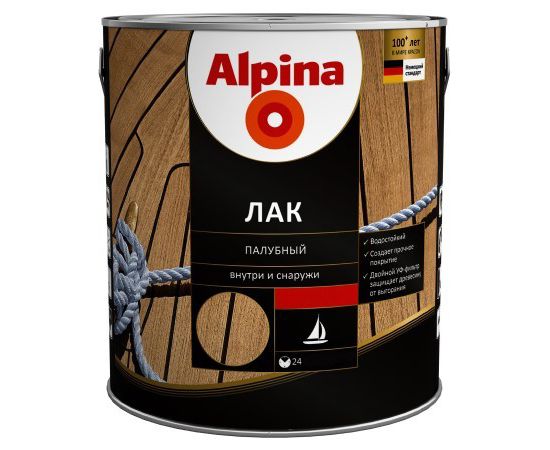 ლაქი Alpina Yachtlack 0.75 ლ მქრქალი