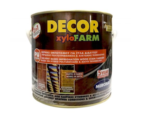 Varnish wood protection color Decor Xylofarm chesnut 0.75 l