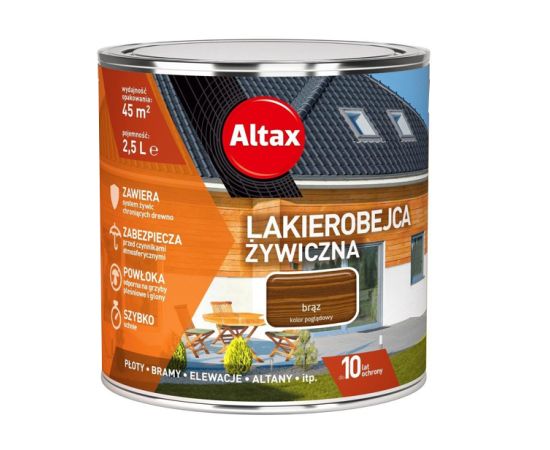 ლაქი ფასადის Altax ყავისფერი 2,5 ლ