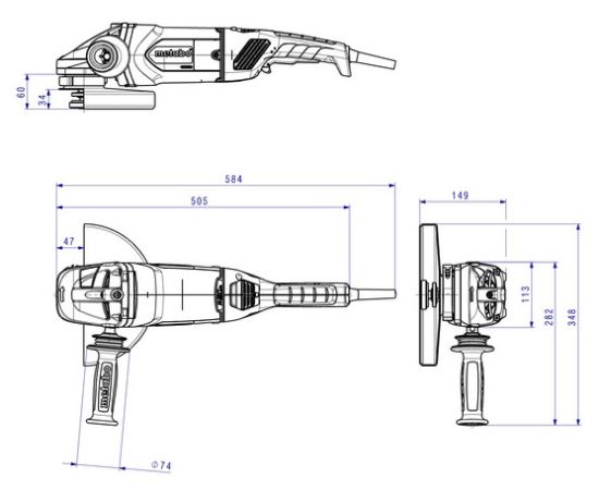 Angle grinder Metabo WEA 26-230 MVT QUICK 2600W