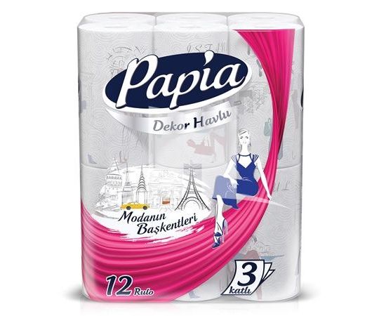 Полотенца кухонные бумажные Papia 12 шт