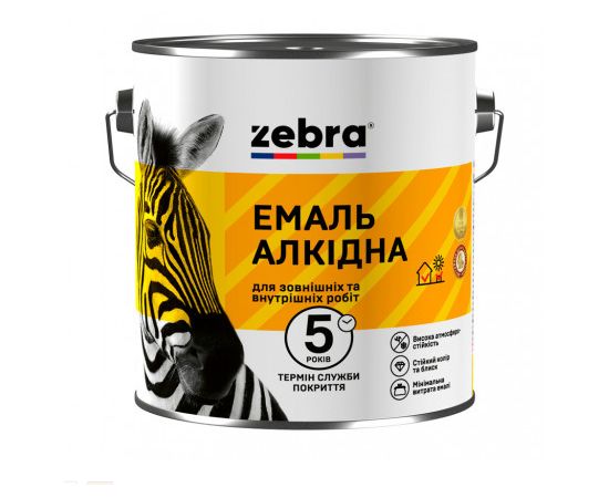 Alkyd enamel Zebra ПФ-116 20 beige silver 0.9 kg