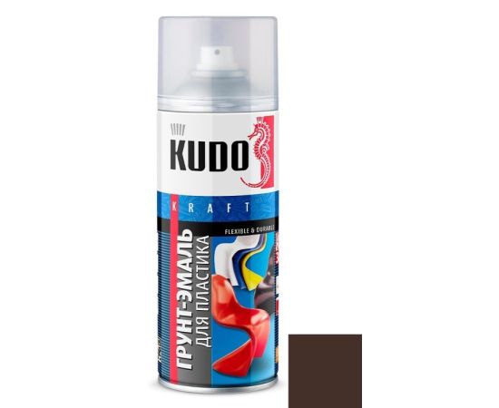 გრუნტი-ემალი პლასტმასისთვის Kudo KU-6011 520 მლ ყავისფერი