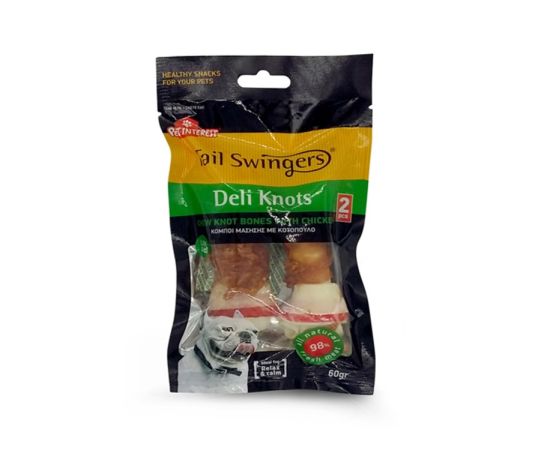 Dog treat Pet Interest Tailswingers Deli Knots Red Rawhide With Chicken 11.5 cm 2 pcs 60 g