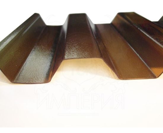 Monolithic profiled polycarbonate "Borrex" bronze 0,8х2000х1050