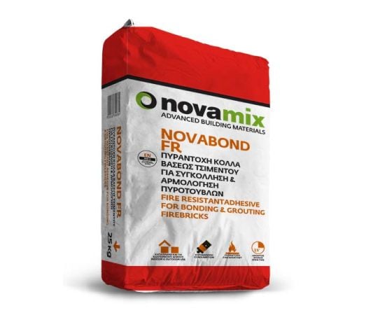Fireproof tile adhesive Novamix Novabond FR 25 kg