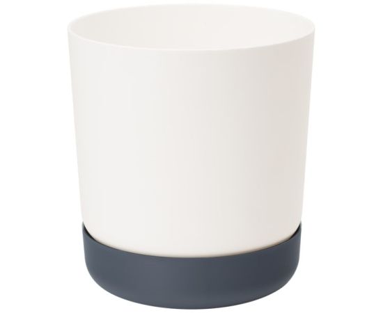Plastic pot FORM PLASTIC Satina Duo 4300-011+014P Ø13 2,3 L white with anthracite