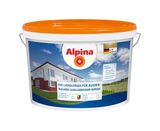 Dispersion paint Alpina Die Langlebige für Aussen B1 10 l