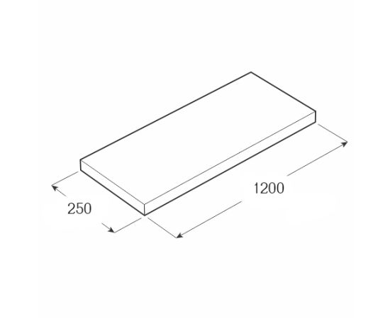 Shelf with hidden fastening oak VELANO 65147 1200x250 mm