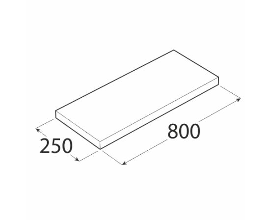 Shelf with hidden fastening congo VELANO 65120 800x250