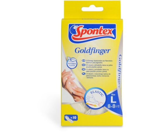 Перчатки одноразовые Spontex Goldfinger 10 шт L