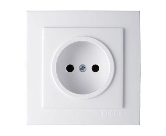 Power socket without grounding Nilson TOURAN 24111015 1 sectional white