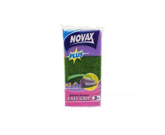 Губки кухонные профилированные Novax 3 шт.