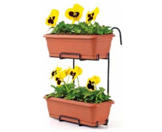 Pendant for flowers Metallurgica Buzzi Betty 2 for Balcony with self-watering box 32x20xh36 cm
