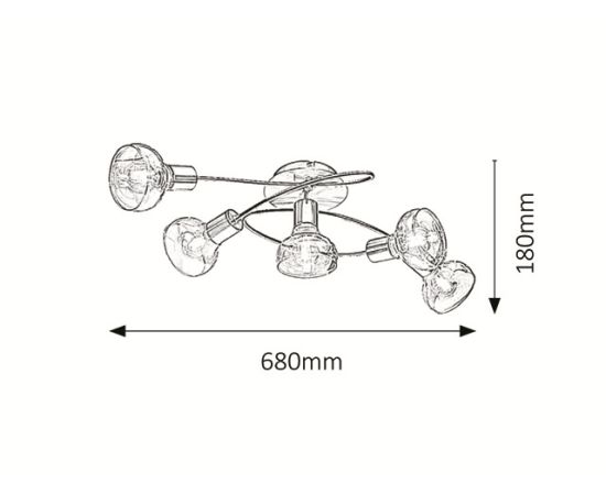 Chandelier Rabalux Holly 5552 E14 5X MAX 40W