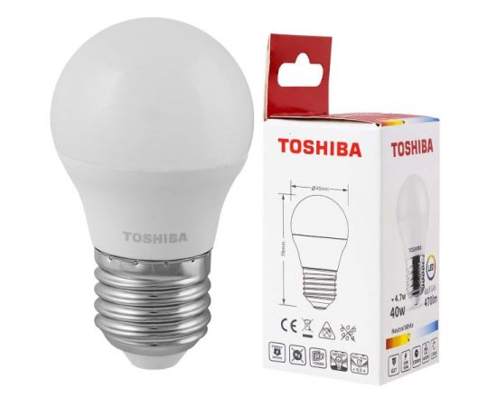 LED Lamp Toshiba G45 4000K 4.7W E27
