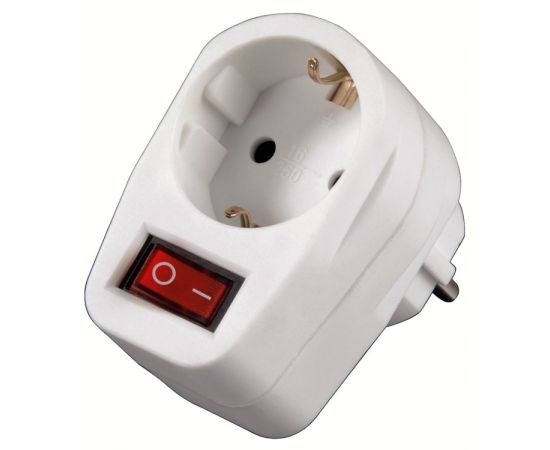 Socket adapter switchable Hama BV white 47726