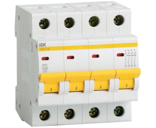 Автоматический выключатель IEK ВА47-29 4Р C40 (MVA20-4-040-C)