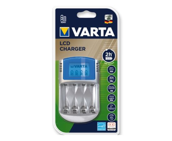დამტენი მოწყობილობა VARTA LCD ეკრანით AA/AAA