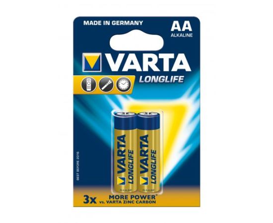 ელემენტი VARTA Alkaline Long Life AA 1.5 V 2 ც