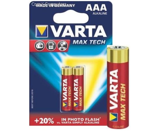 ელემენტი VARTA Alkaline Max Tech AAA 1.5 V 2 ც