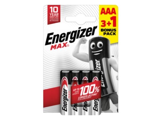Battery Energizer AAA CHP4 3+1 Max Alk