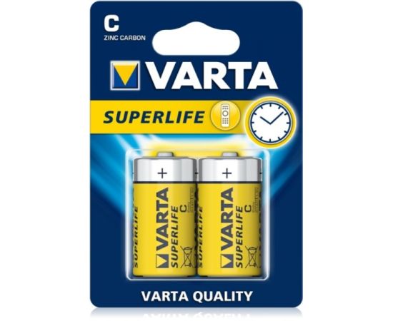 Батареика солевая VARTA Superlife C 1.5V 2 шт