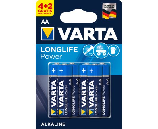 ელემენტი Varta Longlife Power Alkaline AA 4+2 ც