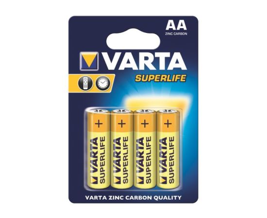 Батареика солевая VARTA Superlife AA 1.5 V 4 шт