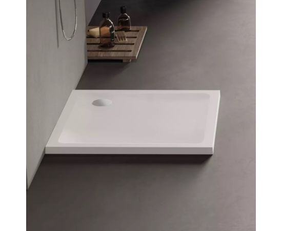 Shower tray New Trendy Stone White B-0542 90X90X4.5cm square + S-0041