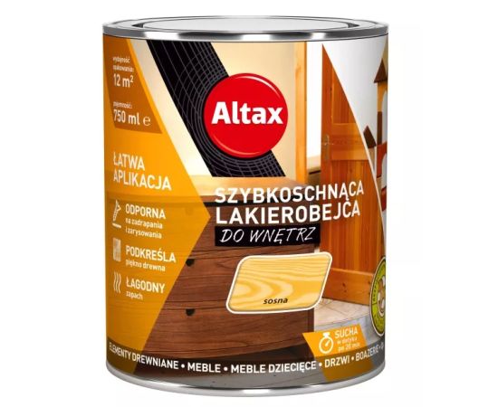 Colored varnish for interior work ALTAX 750 ml pine