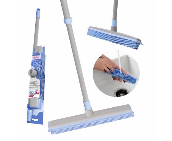 Rubber broom with high handle Bacteria Stop 9592-YORK