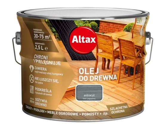 Wood oil Altax anthracite 2.5 l