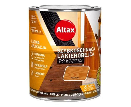 Coloured varnish for interior Altax chestnut 750 ml