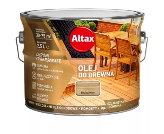Масло для дерева Altax бесцветный 2.5 л