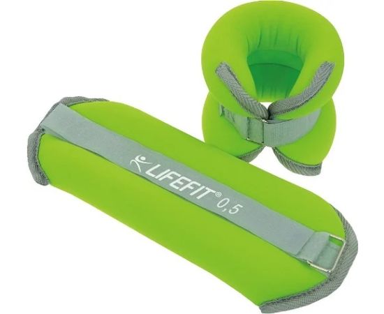 Weights for arms and legs LifeFit Neoprene WRIST/ANKLE 2x0.5 kg green