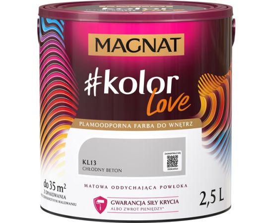 Interior paint Magnat Kolor Love 2.5 l KL13 cool concrete